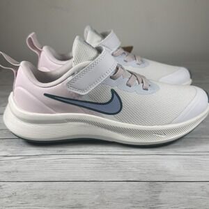Nike Star Runner 3 PS White Pink Mineral Teal Pink Size 13c DA2777-102